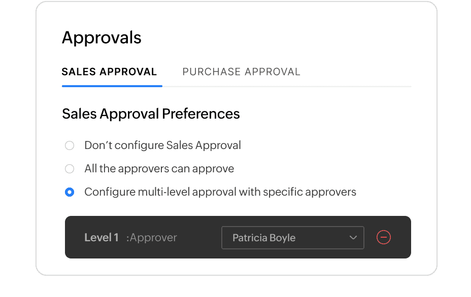 Setup approval mechanisms