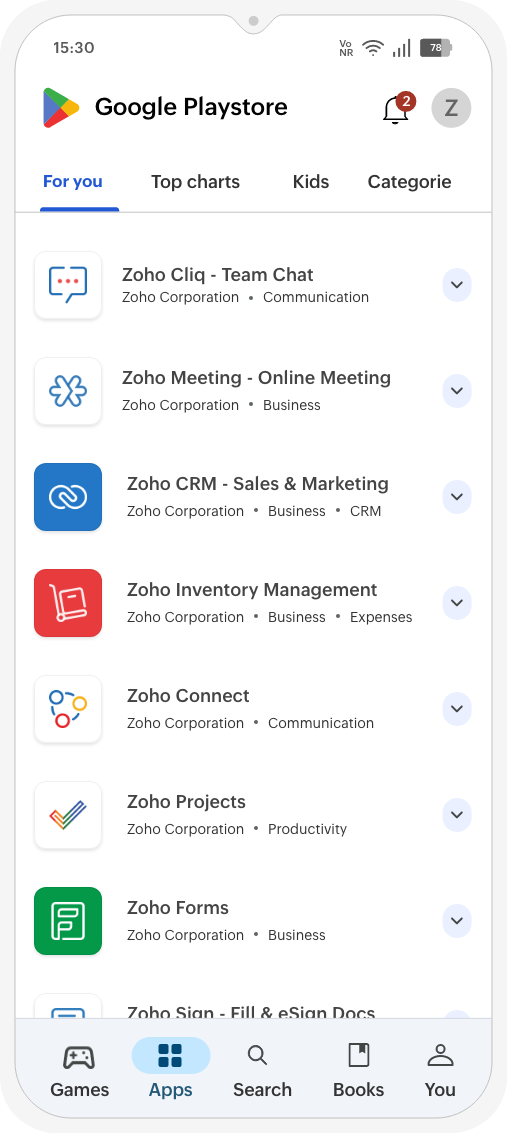 Android Mobile Screen
